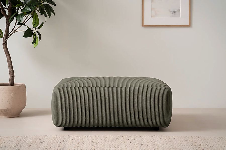 INOSIGN Polsterhocker "Torge, Hocker in Cord, Samtvelours oder Struktur", p günstig online kaufen