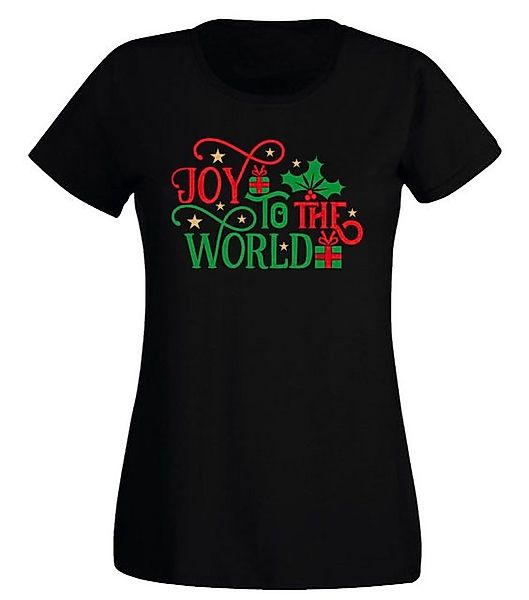 G-graphics T-Shirt Damen T-Shirt - Joy to the world Slim-fit-Shirt, mit Fro günstig online kaufen
