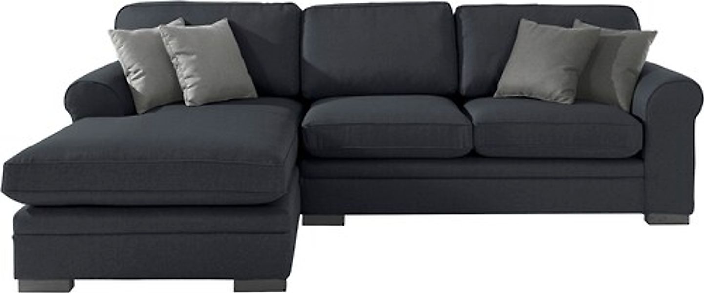 Home affaire Ecksofa "Broughton L-Form", weicher Sitzkomfort, incl. 4 Zierk günstig online kaufen