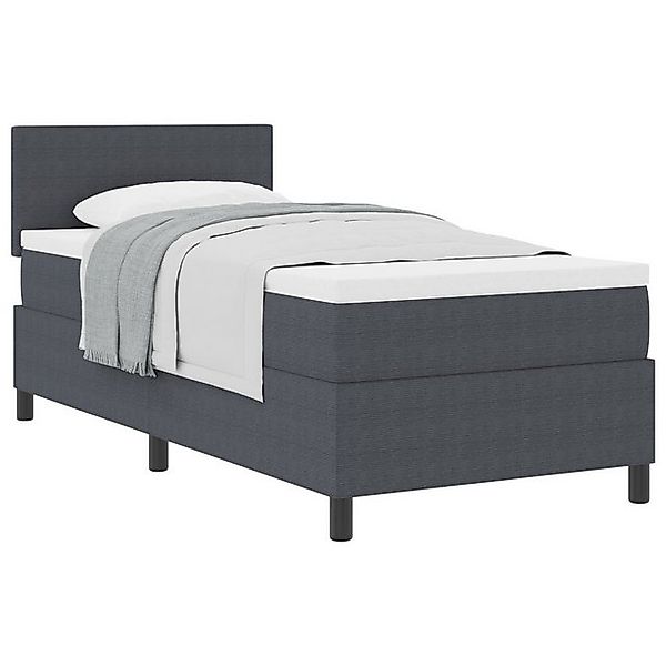 vidaXL Bett Boxspringbett mit Matratze Dunkelgrau 80x200 cm Cord-Stoff (1-t günstig online kaufen