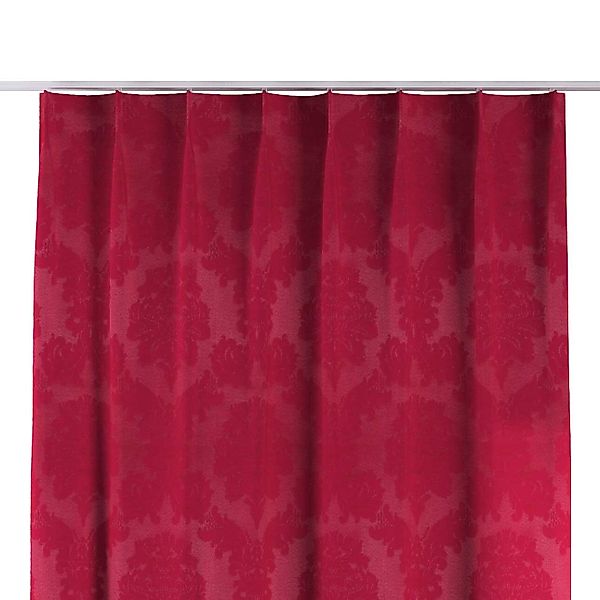 Vorhang mit flämischen 1-er Falten, rot , Damasco (613-13) günstig online kaufen
