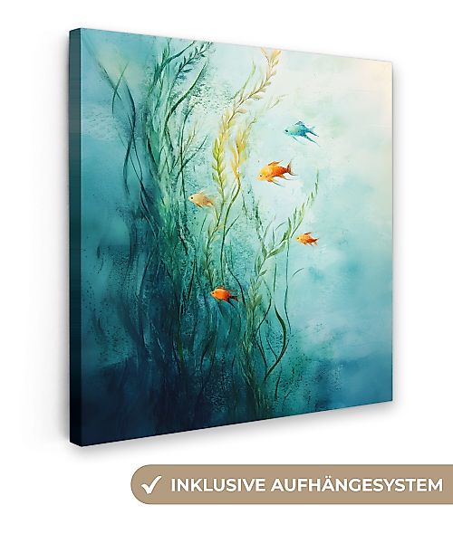 OneMillionCanvasses® Leinwandbild Wasserpflanzen - Fische - günstig online kaufen