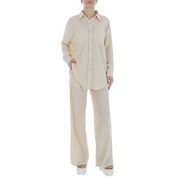 Ital-Design Freizeitanzug Damen Elegant Hemd Marlene-Hose günstig online kaufen