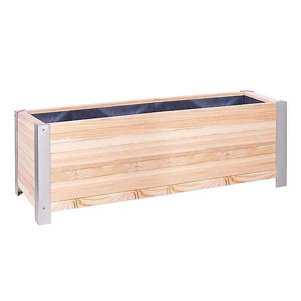 Wilk Pflanzkübel Lärchenholz 120 cm x 40 cm x 41 cm Lärche Hellgrau FSC® günstig online kaufen