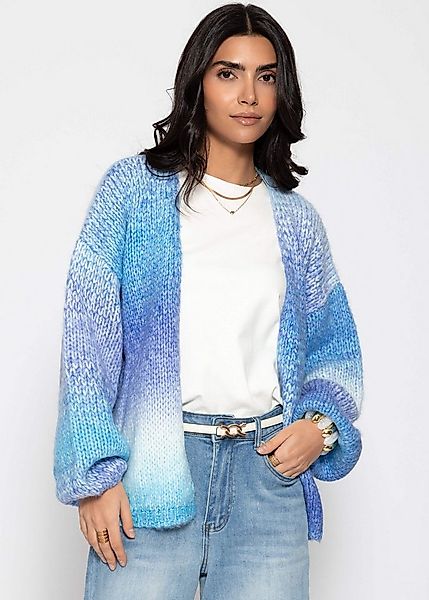 SASSYCLASSY Cardigan Offener Cardigan mit Farbverlauf für Damen Weiche Stri günstig online kaufen