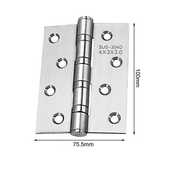 BAYLI Möbelbeschlag 4 x Edelstahl Scharniere Tor - Schwerlast Türbänder - G günstig online kaufen