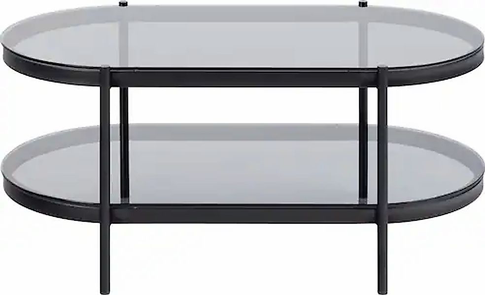 ACTONA GROUP Couchtisch, (1 St.), tischplatte aus gehärtetem Rauchglas.Oval günstig online kaufen