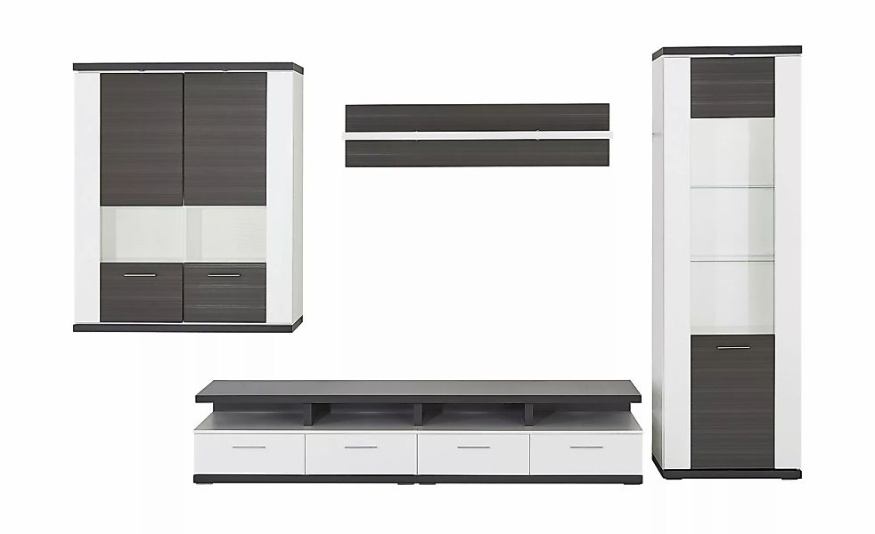 uno Wohnwand   Titan ¦ grau ¦ Maße (cm): B: 313 H: 207 T: 50.0 Kommoden & S günstig online kaufen