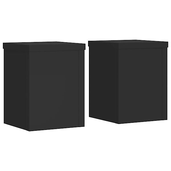 vidaXL Blumenständer Pflanzenständer 2 Stk. Schwarz günstig online kaufen