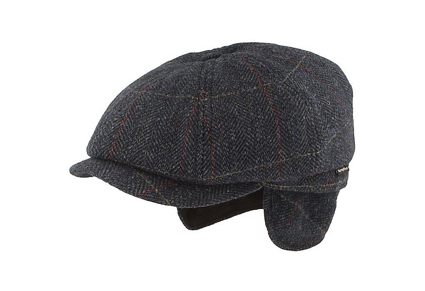 Breiter Schiebermütze 8-tlg Schiebermütze aus Wolle mit Ohrenschutz günstig online kaufen