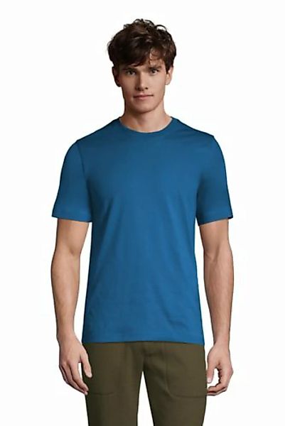 Super-T Kurzarm-Shirt, Classic Fit, Herren, Größe: M Normal, Blau, Jersey, günstig online kaufen