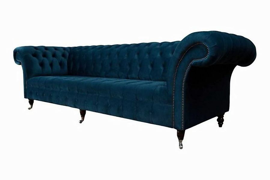 Xlmoebel 3-Sitzer Designer Sofa 3-Sitzer Chesterfield Polsterung Textil-Dre günstig online kaufen