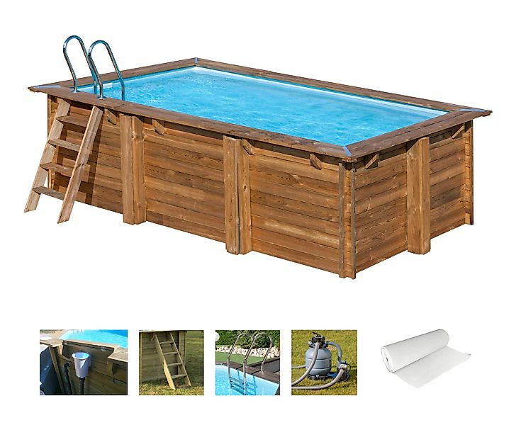 Gre Rechteckpool "MARBELLA 2" Kiefernholz, BxLxH: 270x420x117 cm günstig online kaufen