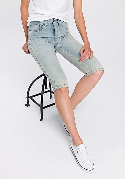 Arizona Caprijeans, schmale Passform, mit Destroyed-Effekten, niedrige Leib günstig online kaufen
