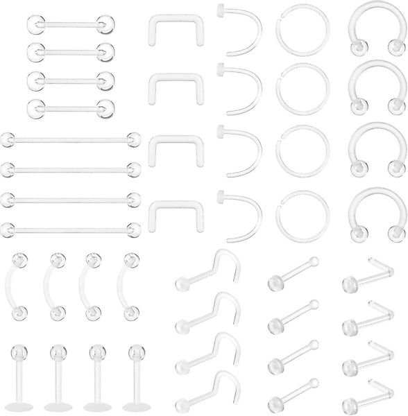 LuxusKollektion Piercing-Set 44er Set Plastik Piercings günstig online kaufen
