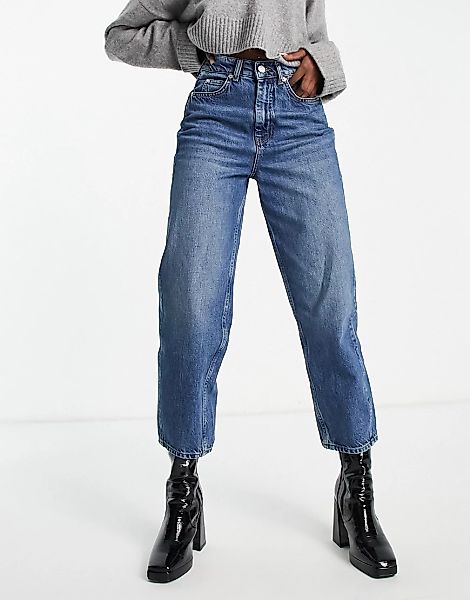 Whistles – Authentic – Jeans mit weitem Bein in blauer Waschung günstig online kaufen