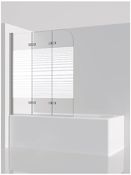 IMPTS Badewannenfaltwand Duschabtrennung Badewanne Badewannenaufsatz 3 günstig online kaufen