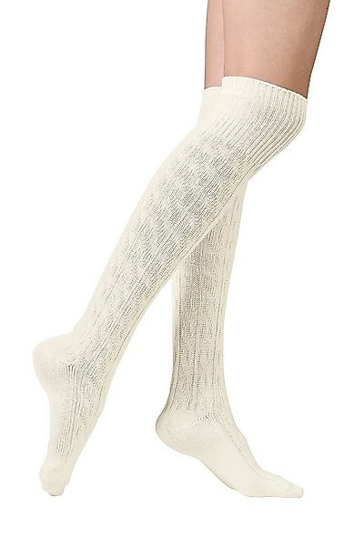 Vincent Creation® Overknees mit Zopfmuster und Umschlagbund günstig online kaufen