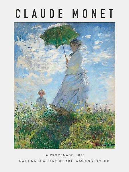 Poster / Leinwandbild - Ausstellungsposter La Promende Von Claude Monet günstig online kaufen
