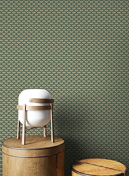 Newroom Vliestapete, Grün Tapete Glamour Glänzend günstig online kaufen