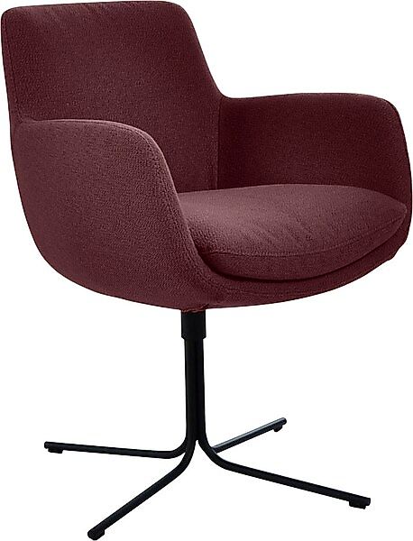 K+W Komfort & Wohnen Drehstuhl »Pego« () filigranem 4-Fuß-Gestell in schwar günstig online kaufen