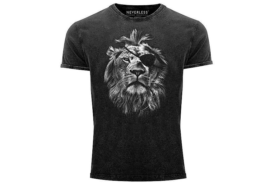 Neverless Print-Shirt Cooles Angesagtes Herren T-Shirt Vintage Shirt Löwe L günstig online kaufen