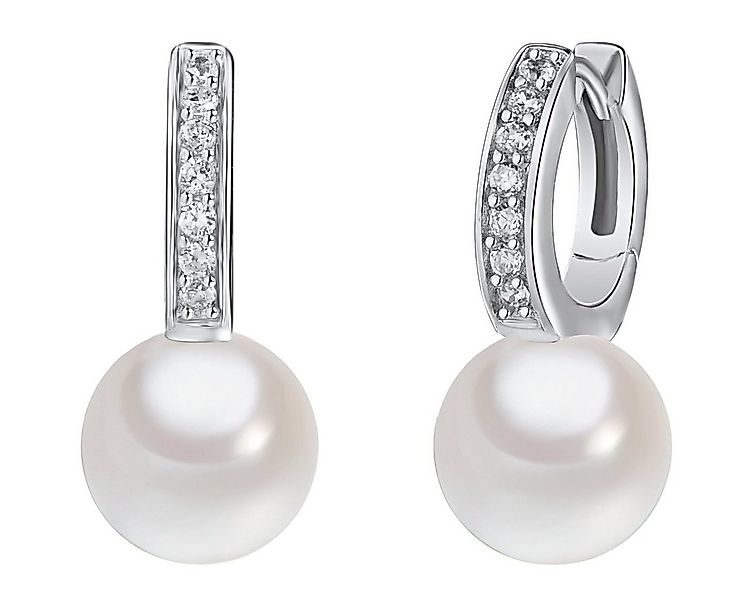 Rafaela Donata Paar Creolen Perlencreolen aus 925 Sterling Silber, mit Zirk günstig online kaufen