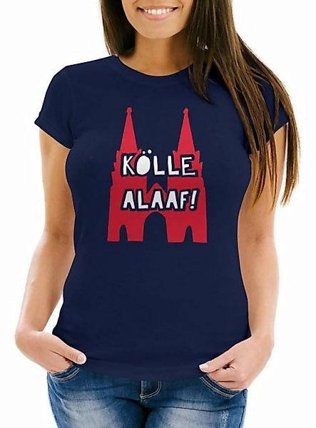 MoonWorks Print-Shirt Damen T-Shirt Shirt Karneval Köln Kölle Alaaf Kostüm- günstig online kaufen