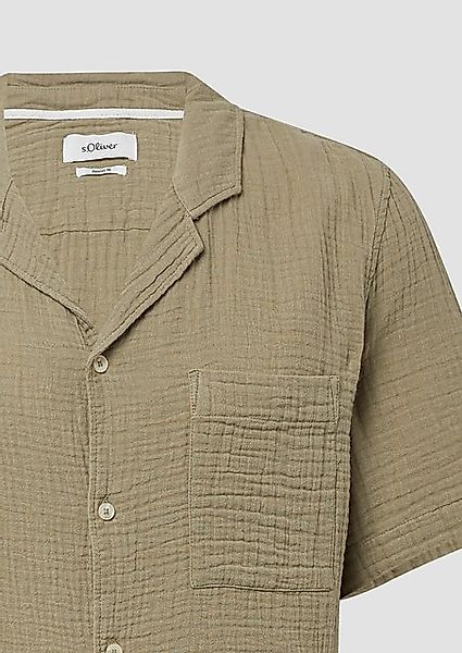 s.Oliver Kurzarmhemd Resort Fit: Luftiges Kurzarmhemd aus Musselin günstig online kaufen