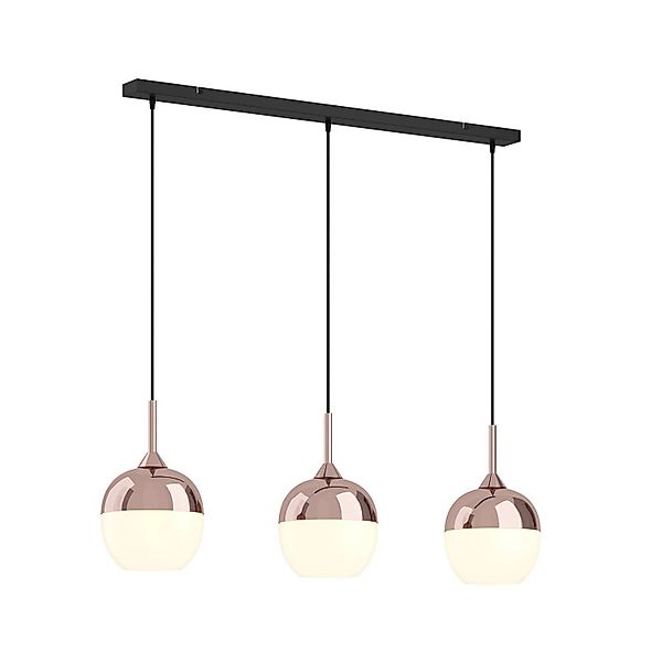 Lindby Pendelleuchte Rangina 9624701 Modern in Kupfer aus Glas 3-flammig E2 günstig online kaufen