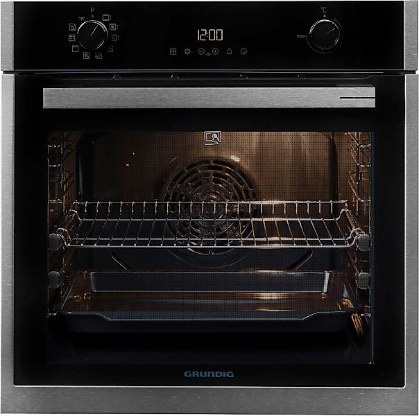 Grundig Pyrolyse Backofen "GEBM19300DXMPF" mit 2-fach-Teleskopauszug mit Py günstig online kaufen