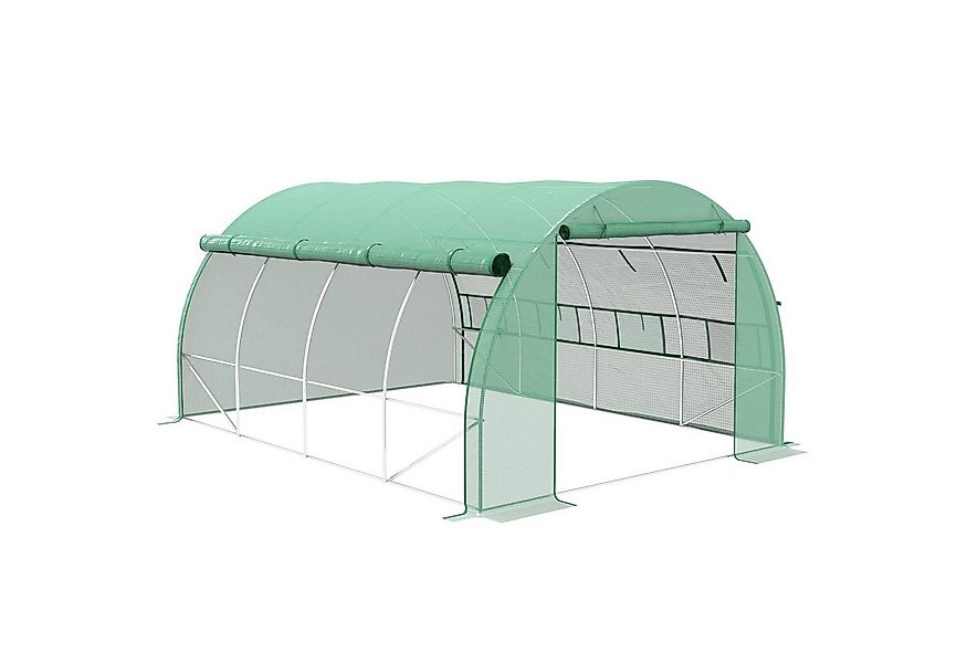 Outsunny Foliengewächshaus Treibhaus mit UV-Schutz, Seitentür, BxTxH: 397 x günstig online kaufen