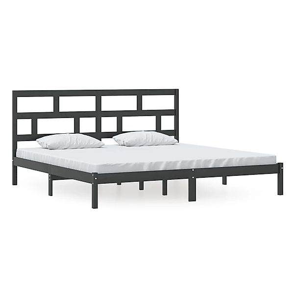 vidaXL Massivholzbett Schwarz Kiefer 200x200 cm1053680 günstig online kaufen