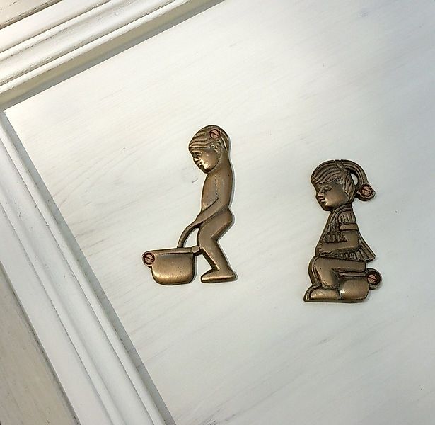 Antikas Wanddekoobjekt Türschilder WC Toilettentür Schild günstig online kaufen