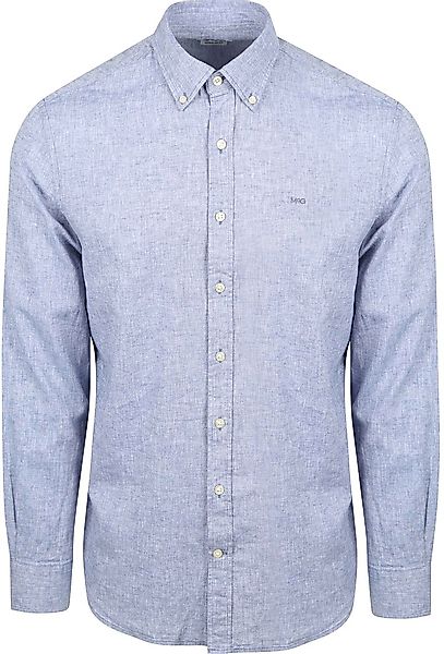 McGregor Hemd Linen Blend Vintage Blau - Größe M günstig online kaufen