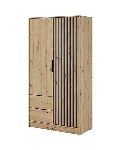 Compleo Kleiderschrank LISA Drehtürenschrank mit Lamellen, günstig online kaufen