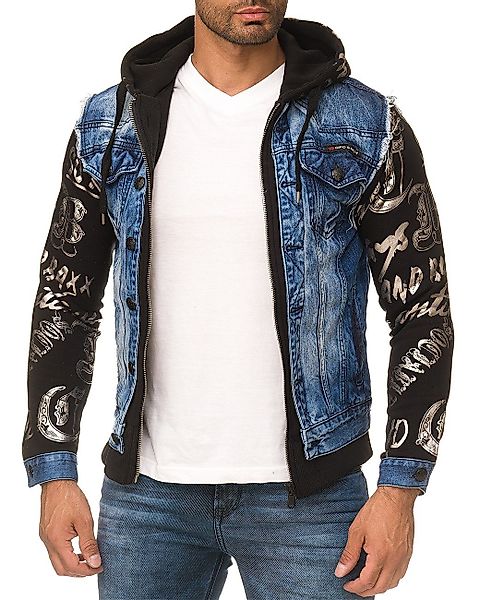 Cipo & Baxx Jeansjacke Kapuzen Sweatjacke günstig online kaufen