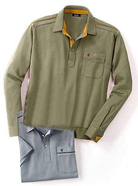 Classic Poloshirt "Langarm-Poloshirt" 1 Stk. tlg. günstig online kaufen