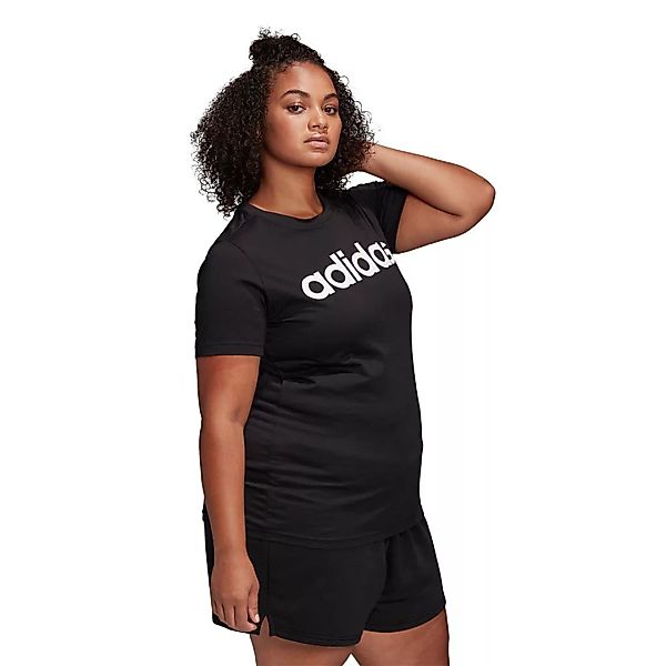 Adidas Essentials Linear Big Kurzarm T-shirt 1X Black / White günstig online kaufen