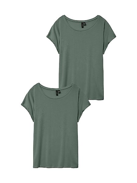 Vero Moda T-Shirt 2er-Pack Einfarbiges Stretch günstig online kaufen