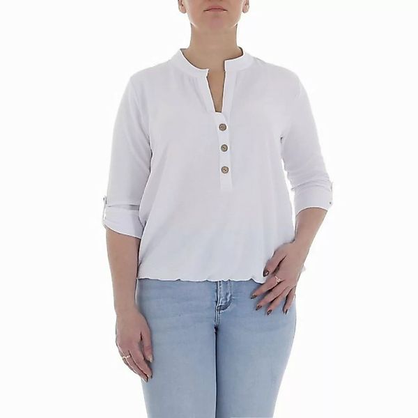 Ital-Design Crinklebluse Damen Elegant (85915882) Bluse in Weiß günstig online kaufen