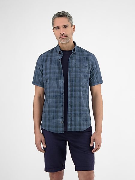 LERROS Karohemd "Halbarmhemd in sommerlich-lässiger Seersuckerqualität" günstig online kaufen