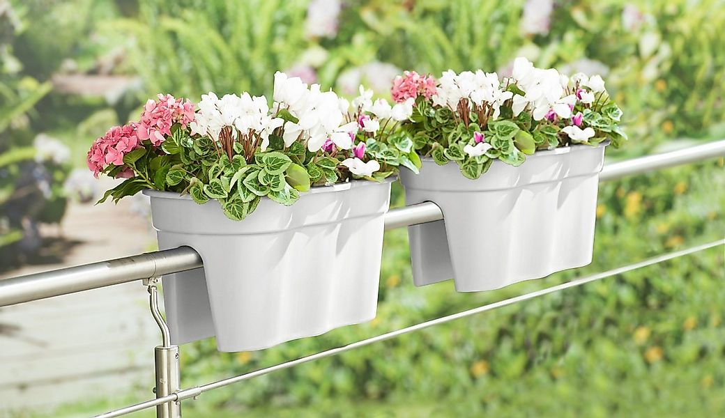 KHW Balkonkasten Flowerclip XXL (Set, 2 St), BxTxH: 57,5x27,7x27 cm günstig online kaufen