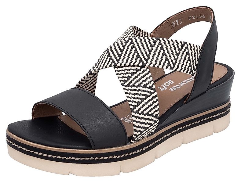 Remonte Keilsandalette, Riemchensandale, Sommerschuh, Bequemschuh mit Muste günstig online kaufen