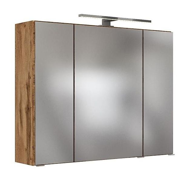 3D-Spiegelschrank 80 HELSINKI von Held Möbel Wotan Eiche günstig online kaufen