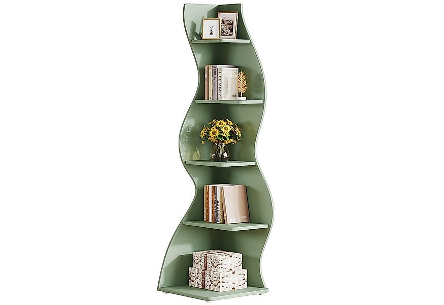Tribesigns Eckregal 5-stöckiges Wand-Eck-Bücherregal, Ecke Bücherregal Aufb günstig online kaufen