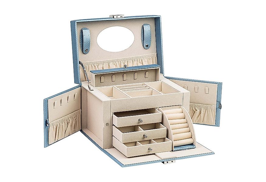 AdelDream Schmuckkasten Schmuckkästchen mit Spiegel Griff abschließbar für günstig online kaufen