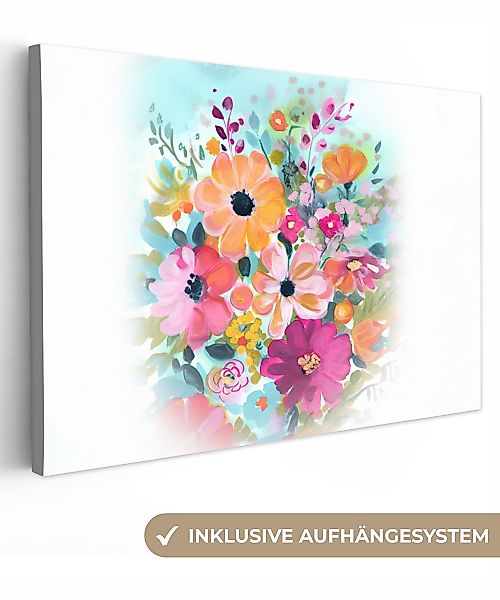 OneMillionCanvasses® Leinwandbild Blumen - Farben - günstig online kaufen