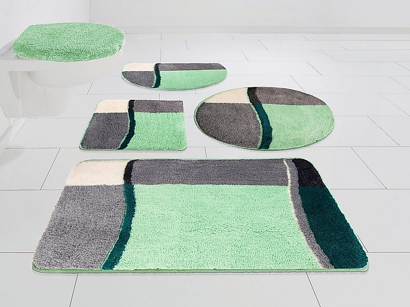 OTTO home Badematte Belio, Badvorleger, Badezimmer Teppich, Höhe 20 mm, rut günstig online kaufen