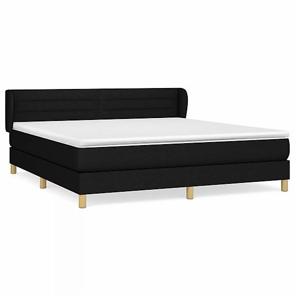 vidaXL Boxspringbett mit Matratze Schwarz 180x200 cm Stoff1372169 günstig online kaufen